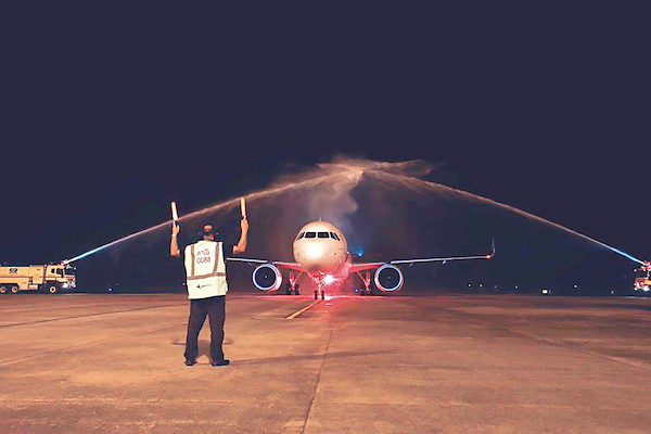 Aeronave modelo A-321neoLR chega em solo alagoano numa operação fruto de dois anos de negociações entre a TAP e  o Governo de Alagoas