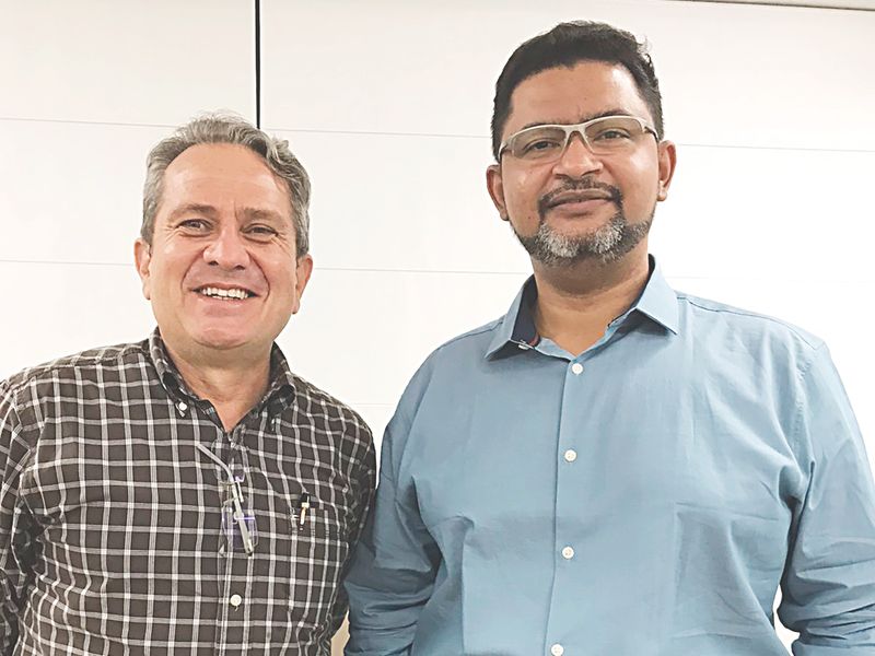 Carlos Palmeira com Samuel Silva, novo presidente da ABAV/AL